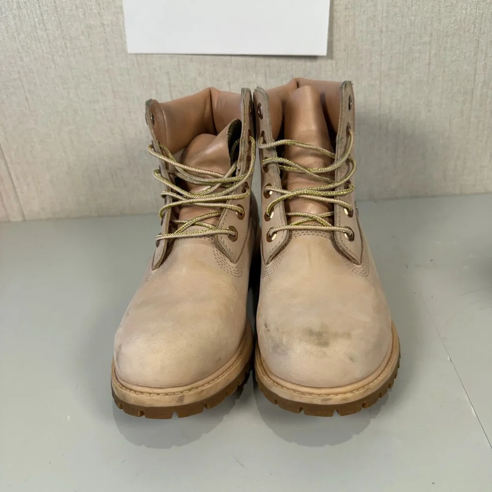 Timberland Womens Premium 6 inch Waterproof Boots Light Pink‎ size 7.5